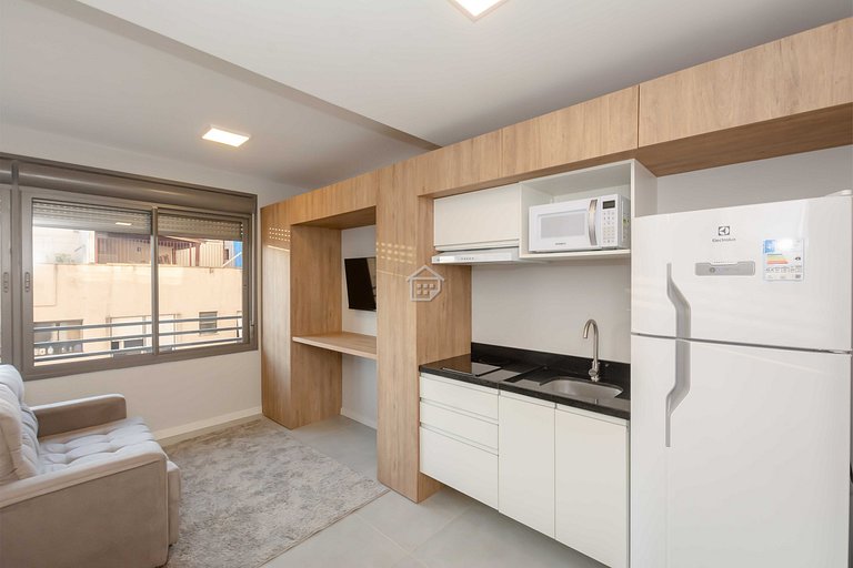 Studio Compacto e Moderno de Frente para o Parque