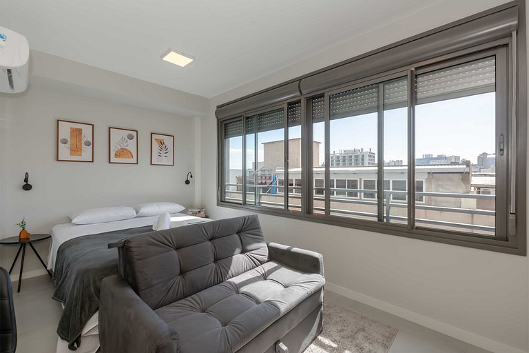 Studio Moderno com Vista para o Parque da Redenção