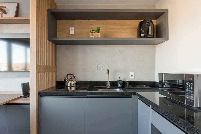 Studio Moderno com Vista e Lazer Completo