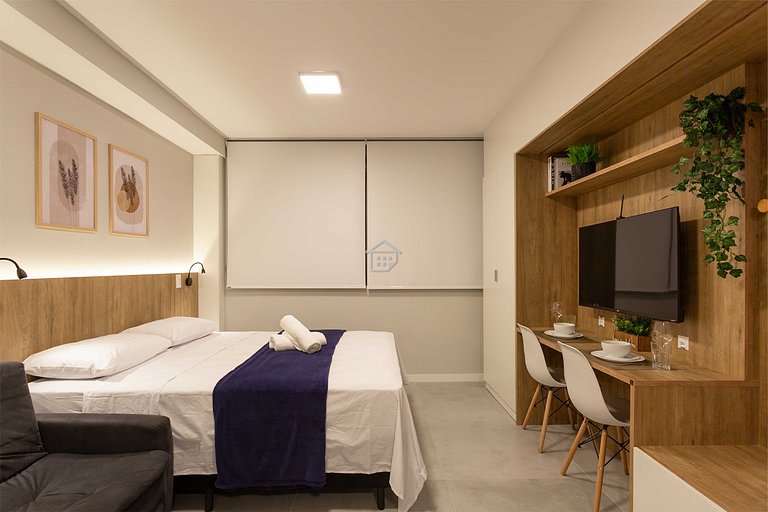 Studio com Design Moderno em Bairro Tranquilo