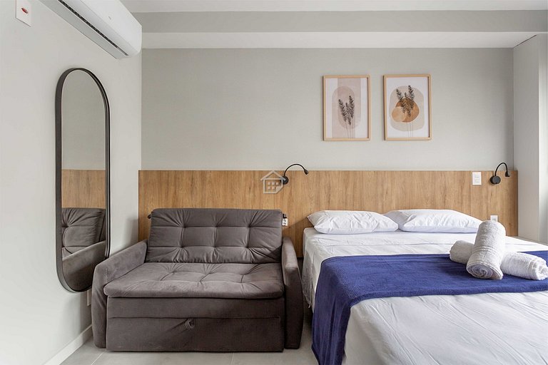 Studio com Design Moderno em Bairro Tranquilo