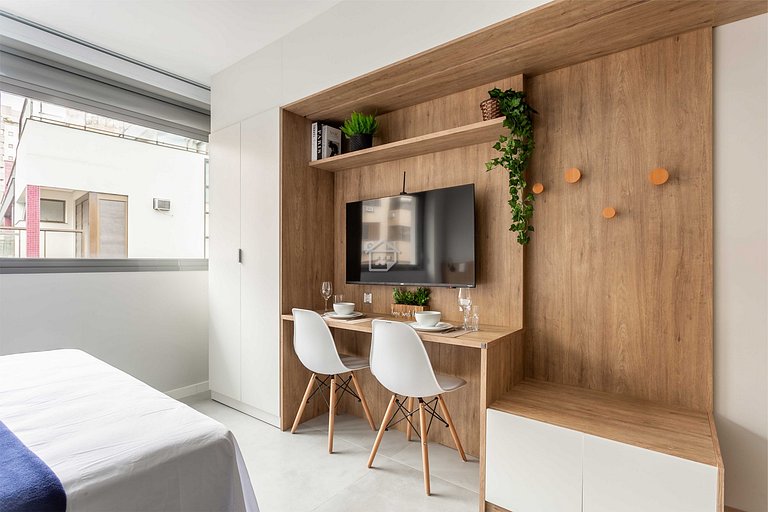 Studio com Design Moderno em Bairro Tranquilo