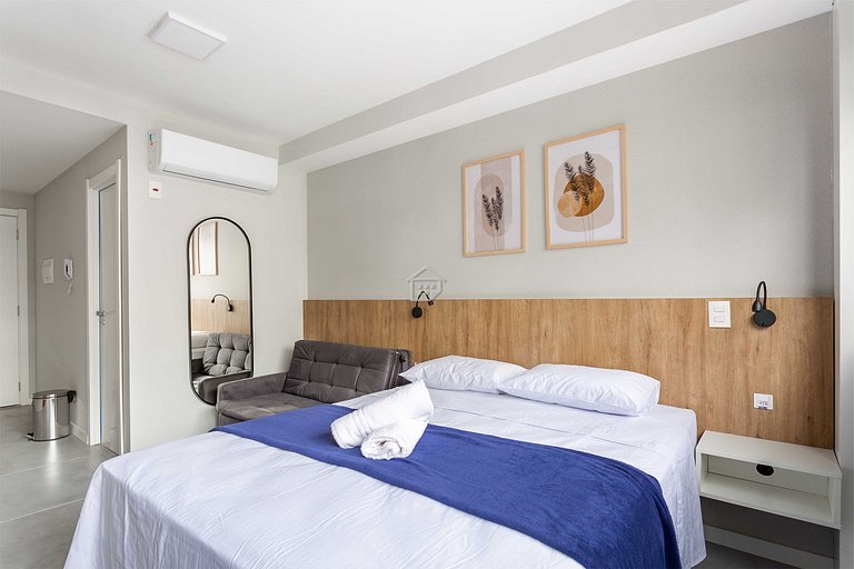 Studio com Design Moderno em Bairro Tranquilo