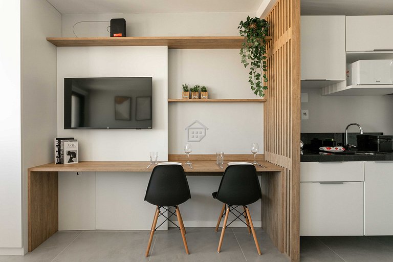 Studio moderno em andar alto no Rio Branco