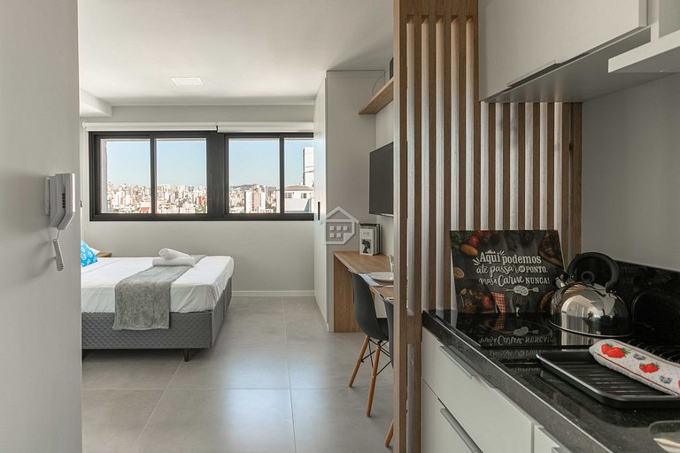 Studio moderno em andar alto no Rio Branco