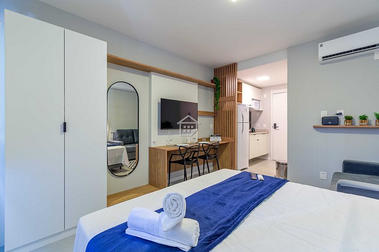 Studio Moderno: Rooftop e Lazer no Moinhos
