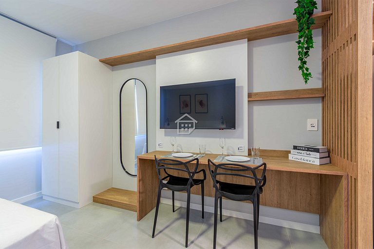 Studio Moderno: Rooftop e Lazer no Moinhos