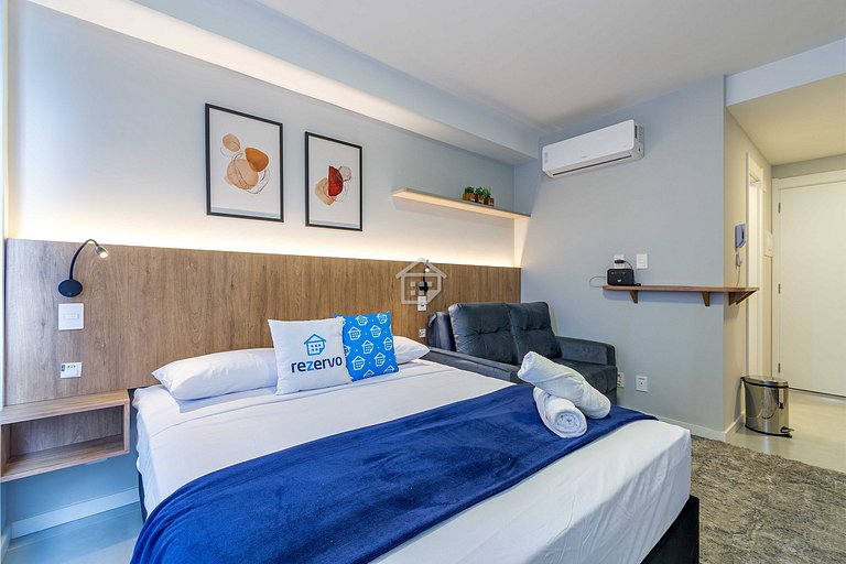 Studio Premium: Rooftop e Lazer no Moinhos