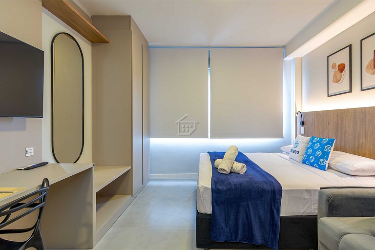 Studio Premium: Rooftop e Lazer no Moinhos