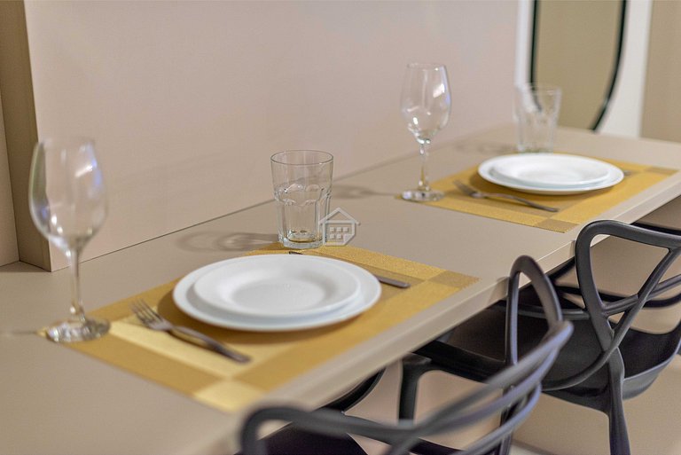 Studio Moderno: Rooftop e Lazer no Moinhos