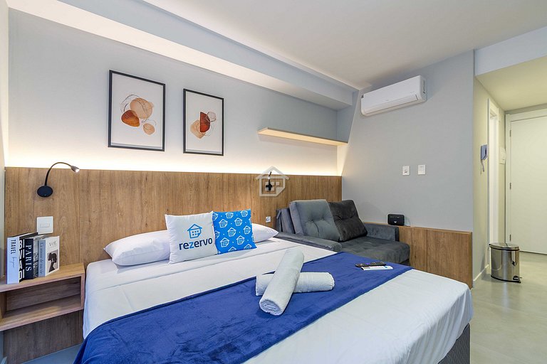Studio Moderno: Rooftop e Lazer no Moinhos