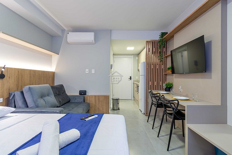 Studio Moderno: Rooftop e Lazer no Moinhos