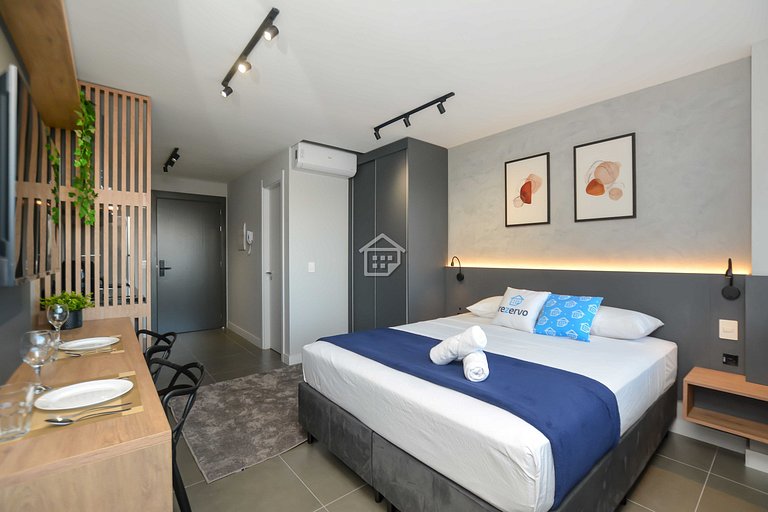 Studio Moderno • Conforto e Localização