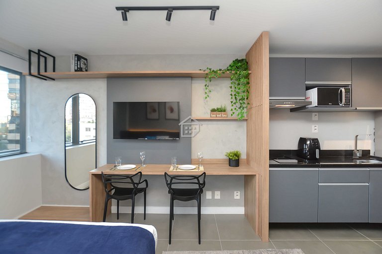 Studio Moderno e Elegante na Carlos Gomes
