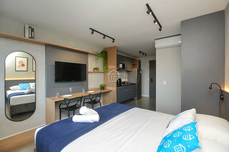 Studio Moderno e Elegante na Carlos Gomes