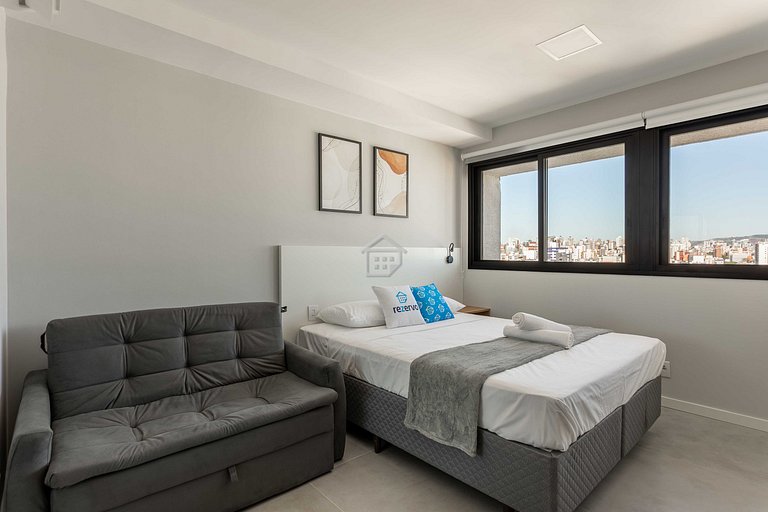 Studio moderno em andar alto no Rio Branco