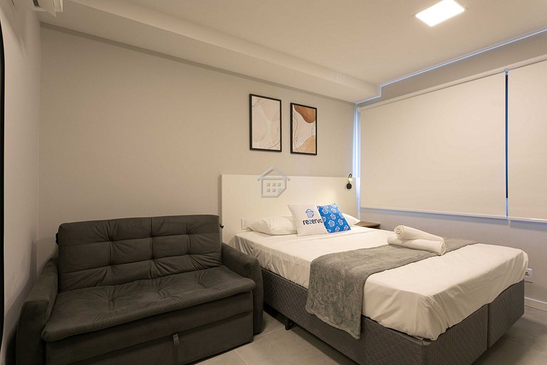 Studio moderno em andar alto no Rio Branco