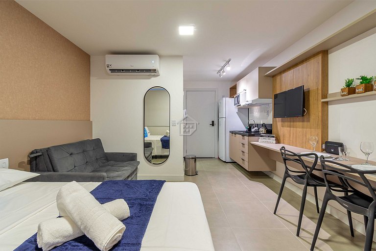 Studio funcional e moderno no bairro Rio Branco